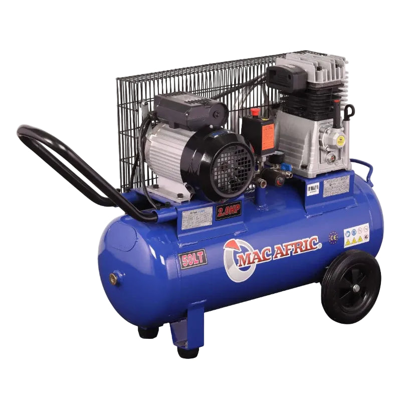 MAC AFRIC 50 Litre 1.5 KW (2 HP) 230 V Belt Driven Compressor