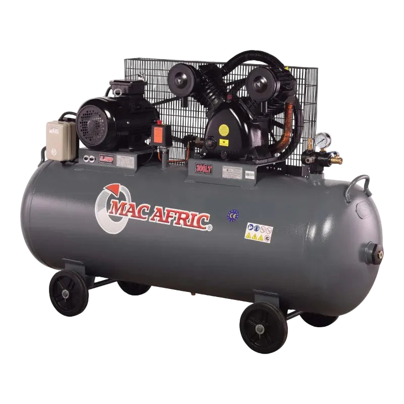 MAC AFRIC 300 Litre 4kW (5 HP) 380V Belt Driven Compressor.