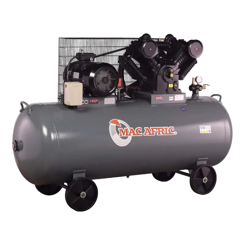 MAC AFRIC 500 Litre 7.5 kW (10 HP) 380 V Belt Driven Compressor.