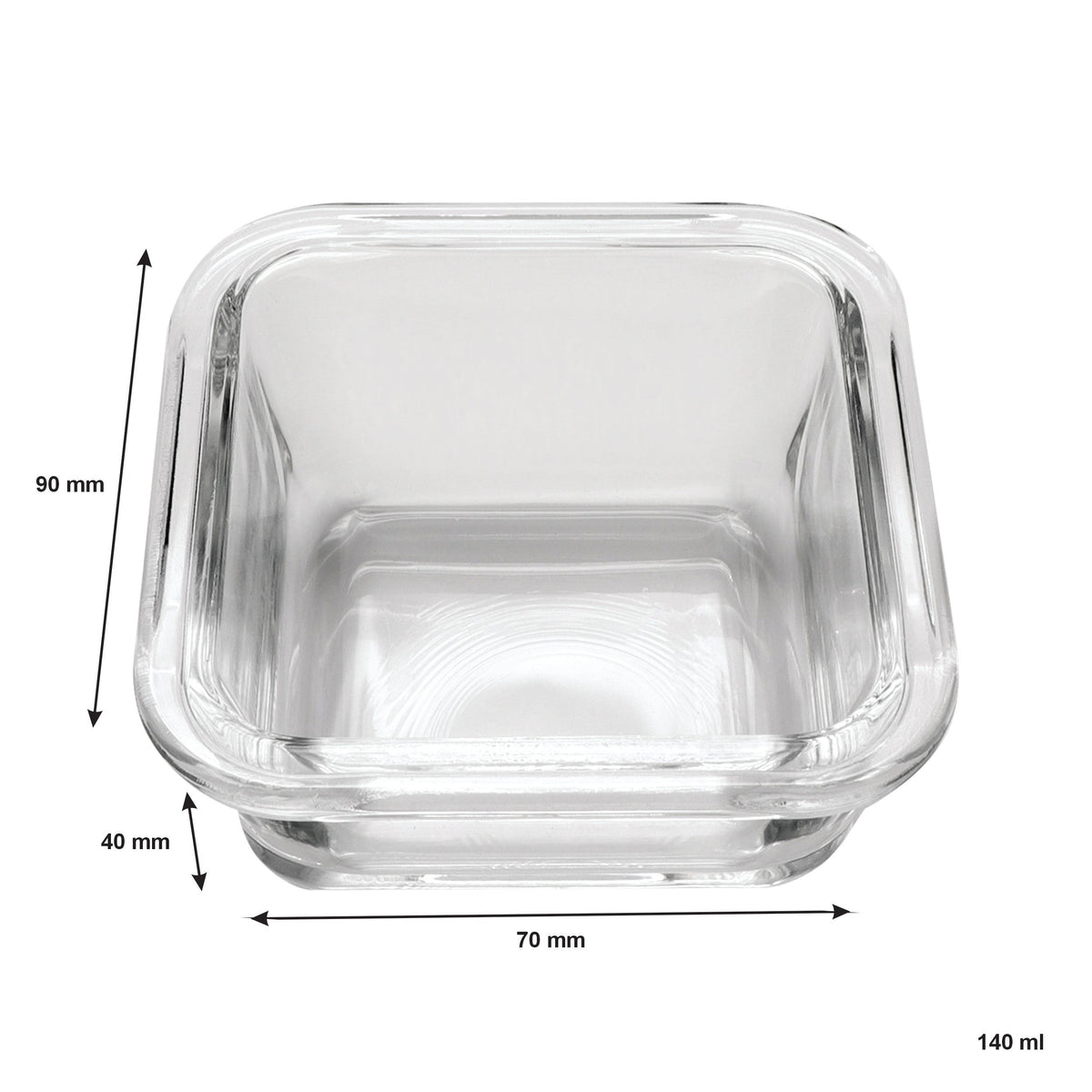 Consol Bowl Consol Santorini 3 Square Glass Bowls 140ml On A Bamboo Serving Board 4 Piece Set 17215