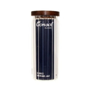 Consol CANISTER Consol Round Ribbed Canister With Acacia Lid, 1L 11336 (7285927411801)