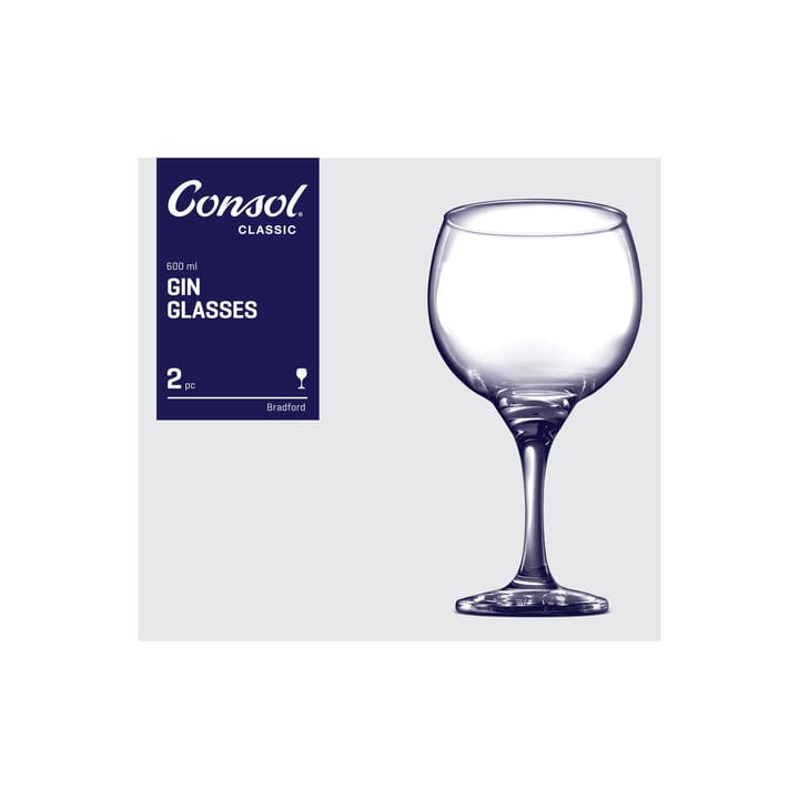 Consol GLASS Consol Bradford Gin Glass 2Pack 600ml (7560030847065)