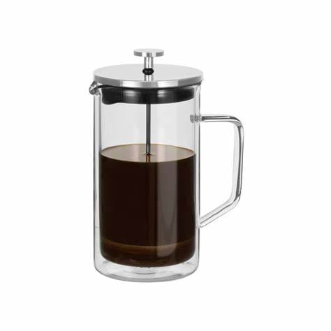 Consol GLASS Consol Cadiz Borosilicate Glass Coffee Plunger With S/steel Lid And Knob, 600ml 41401 (7285991047257)