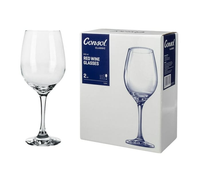 Consol GLASS Consol Lyon Red Wine Glass 600ml Set Of 2 (7557177081945)