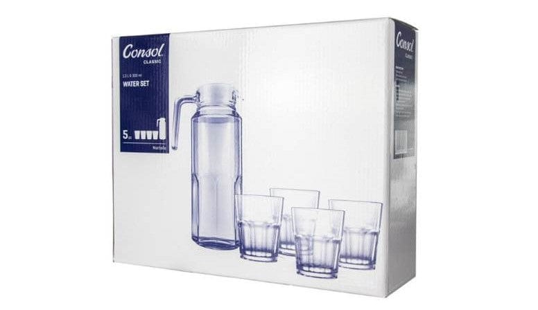 Consol GLASS Consol Marbella Water Set Of 5