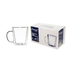 Consol GLASS Consol Roma Double Wall Borosilicate Glass Mug 320ml Set Of 2 (7285986820185)