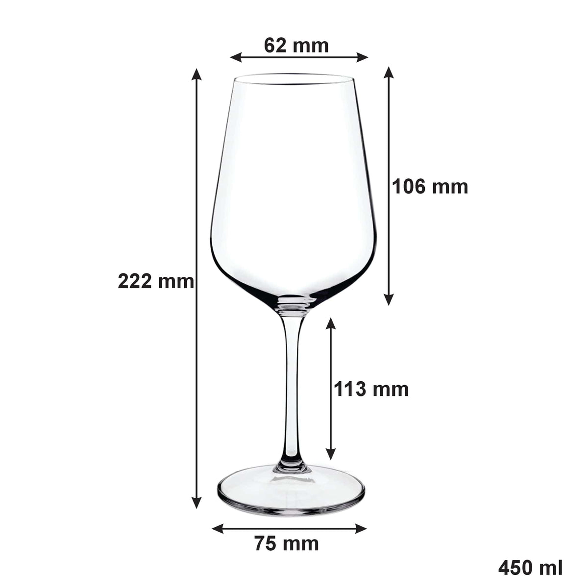 Consol GLASS Consol Signature Red Wine Glass 450ml Set Of 4 (7560050376793)