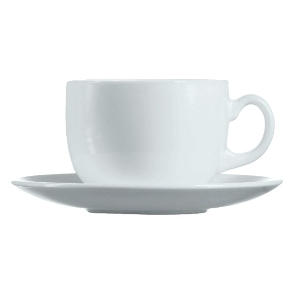 Consol MUG Consol Opal Glass White Cup & Saucer 220ml 37060
