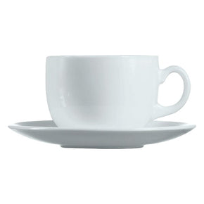 Consol MUG Consol Opal Glass White Cup & Saucer 220ml 37060