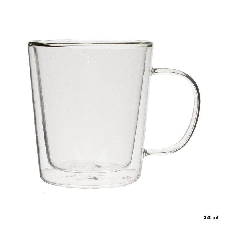Consol MUG Consol Roma Double Wall Borosilicate Glass Mug 320ml Set Of 2