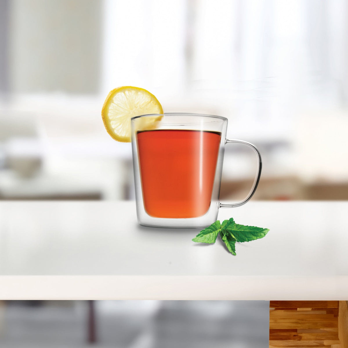 Consol MUG Consol Roma Double Wall Borosilicate Glass Mug 320ml Set Of 2