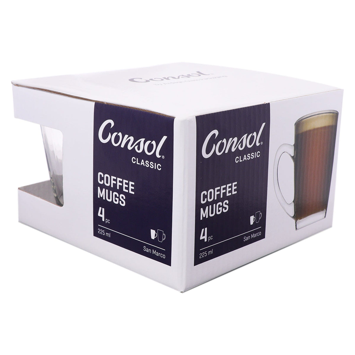 Consol Mugs Consol San Marco Coffee Mug 225ml Set Of 4