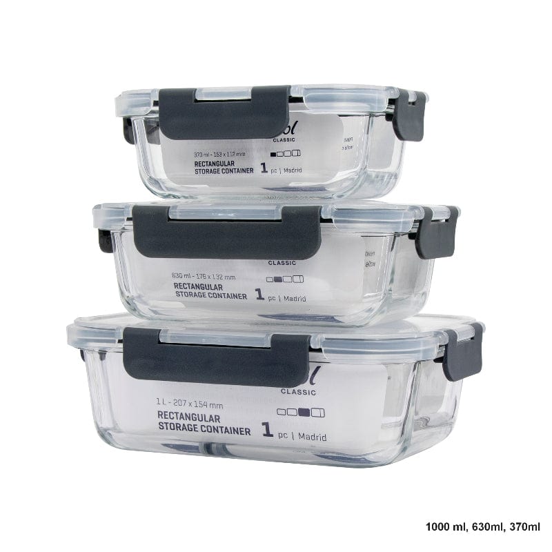 Consol Storage Containers Consol Madrid Storage Containers With Clip On Vented Lids 3 Piece 17172