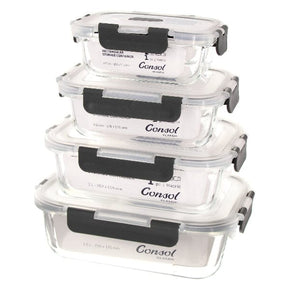 Consol Storage Containers Consol Madrid Storage Containers With Clip On Vented Lids 4 Piece 17179