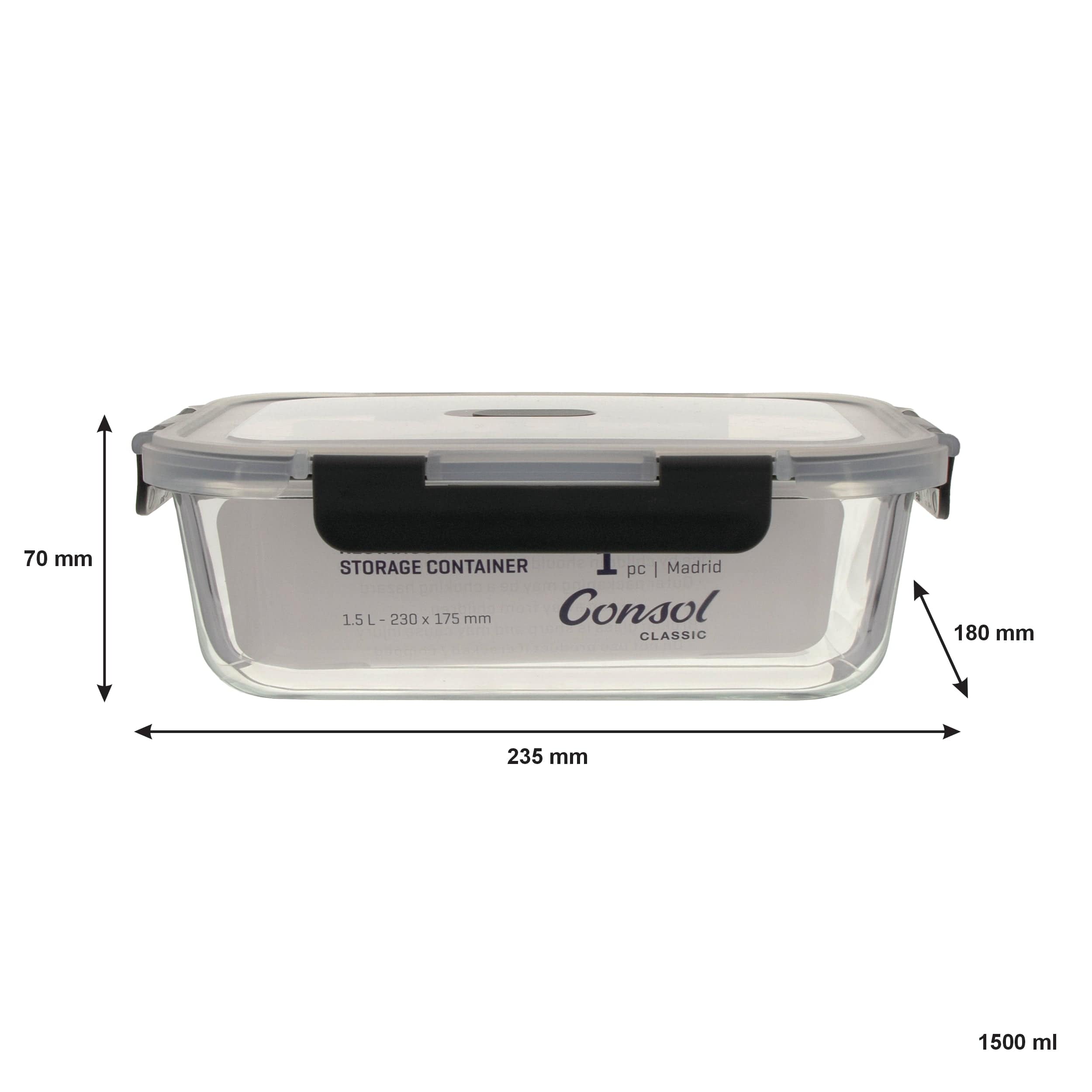 Consol Storage Containers Consol Madrid Storage Containers With Clip On Vented Lids 4 Piece 17179