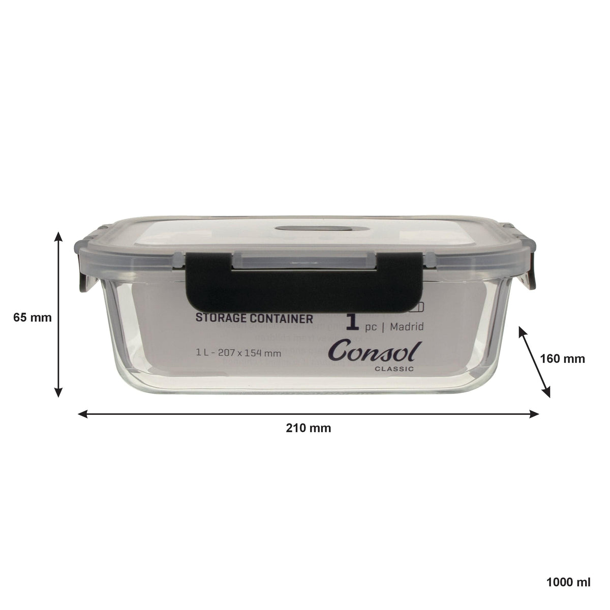 Consol Storage Containers Consol Madrid Storage Containers With Clip On Vented Lids 4 Piece 17179
