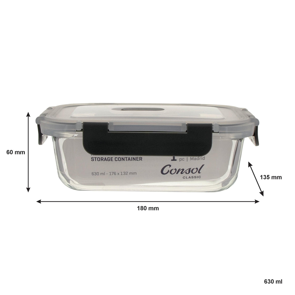 Consol Storage Containers Consol Madrid Storage Containers With Clip On Vented Lids 4 Piece 17179