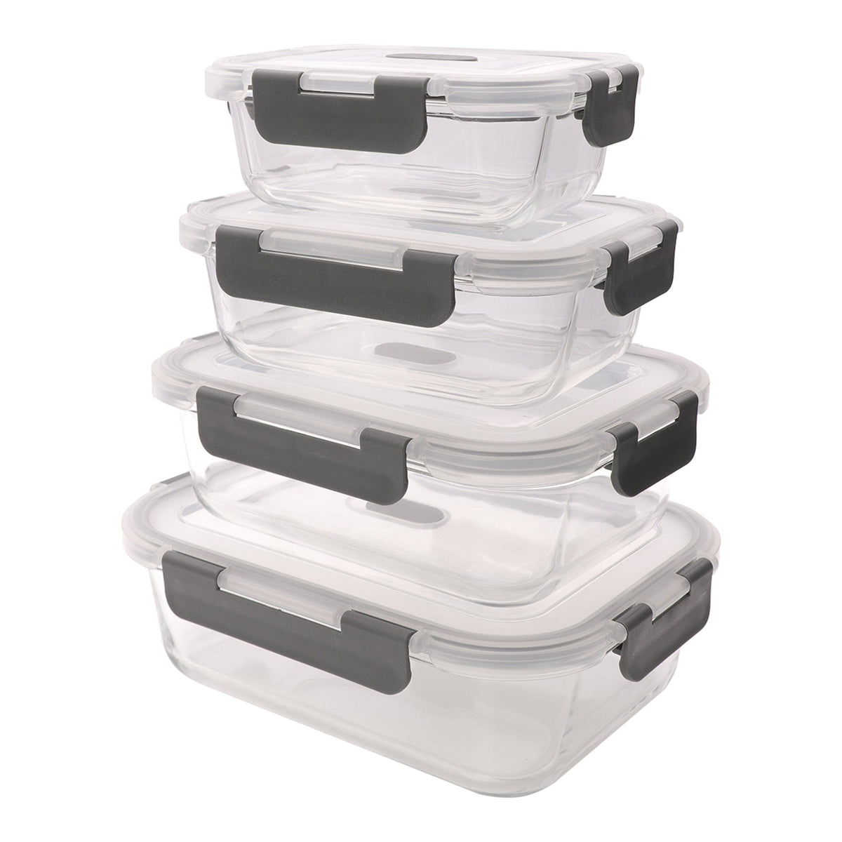 Consol Storage Containers Consol Madrid Storage Containers With Clip On Vented Lids 4 Piece 17179