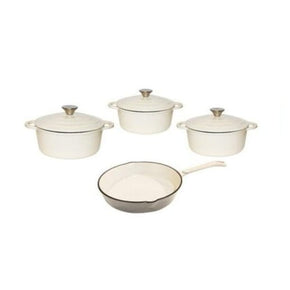 Continental Homeware BOWL Cast Iron Pot Set 7 Piece Cream CH977 (7523514482777)