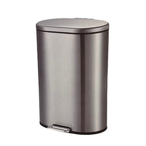 Continental Homeware DUST BIN Continental Homeware Oval Shape Pedal Bin Matte Silver 12L CH793 (7304616116313)