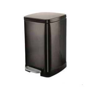 Continental Homeware DUST BIN Continental Homeware Square Pedal Dust Bin Black Steel 20L CH798 (7304619098201)