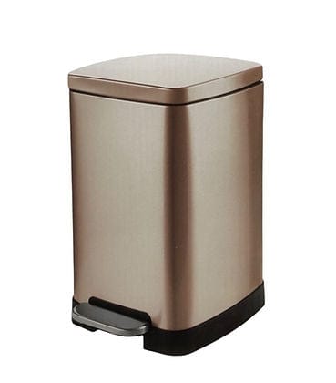 Continental Homeware DUST BIN Continental Homeware Square Pedal Dust Bin Champagne Gold 20L CH797 (7304617263193)