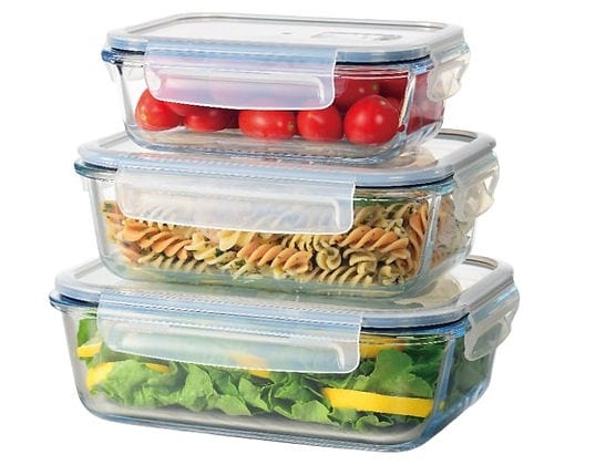 Continental Homeware Food Storage Continental Homeware Glass Lunch Box 3 Piece Set Clear CH1064 (7915101683801)