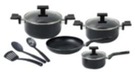 Continental Homeware Food Storage Continental Homeware Non Stick Ceramic Coating Aluminium Pot Set with Nylon Utensils 10 Piece CH1056