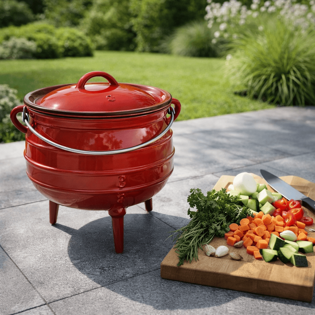 Continental Homeware Pot CH Cast Iron 3 Leg Potjie Pot Cream CH1528