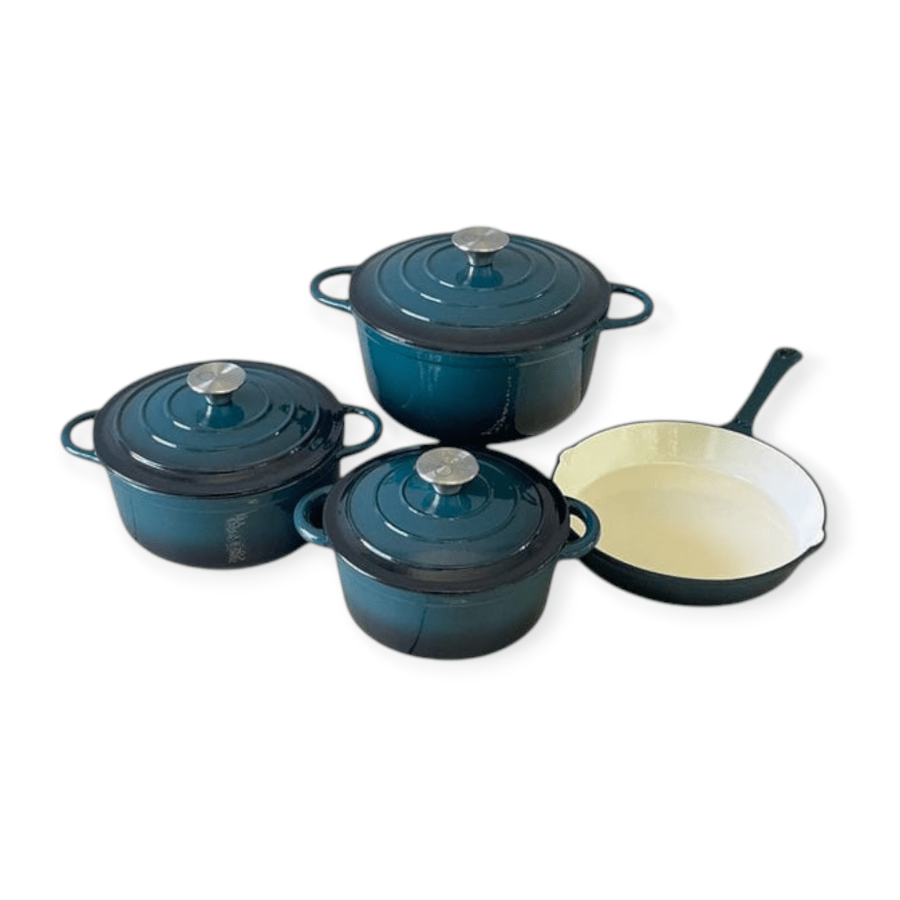Continental Homeware POTS Cast Iron Pot Set 7 Piece Agave CH1085