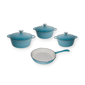 Continental Homeware POTS Cast Iron Pot Set 7 Piece Blue CH978 (7508604649561)