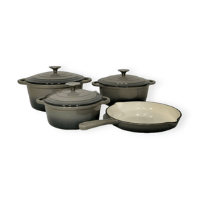 Continental Homeware POTS Cast Iron Pot Set 7 Piece Grey IMP555 (6957721813081)