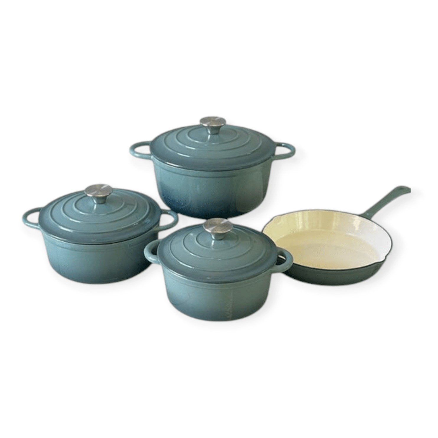 Continental Homeware POTS Cast Iron Pot Set 7 Piece Sea Salt CH1086 (7508604649561)
