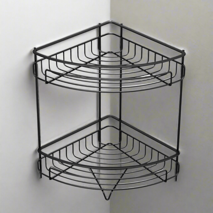 Continental Homeware Shower Caddy Continental Homeware 2-Tier Shower Caddy Matt Black CH960