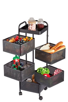 Continental Homeware Vegetable Rack Continental Houmeware 5 Layer Rotating Storage Rack CH811 (7001938296921)