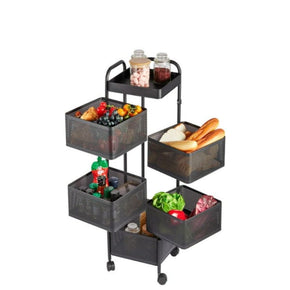 Continental Homeware Vegetable Rack Continental Houmeware 5 Layer Rotating Storage Rack CH811 (7001938296921)