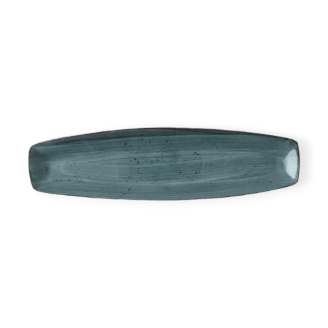 Continental Platter Continental Ele Rustic Blue Curve Platter 36.5 X 15.5cm 32CURV191-03 (6936730796121)