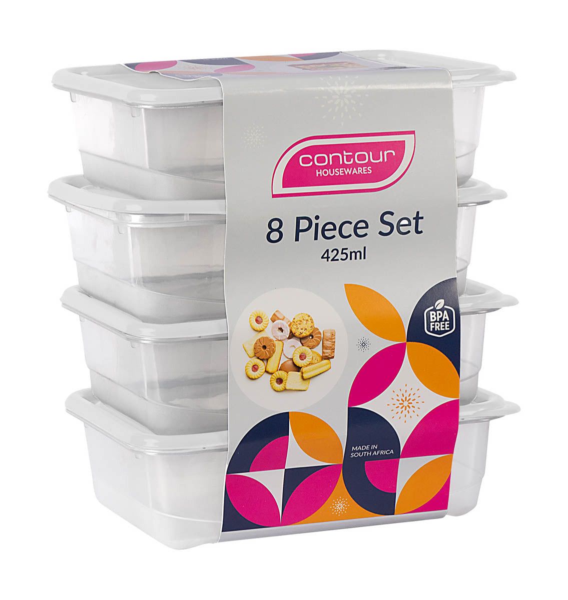 Asuda Container Set Contour Container Set Of 4 4x425ml P3867