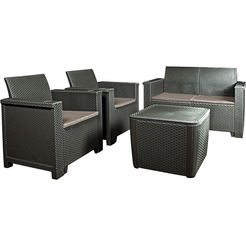 Contour Patio Sets Contour Jabulani Outdoor Patio Set 4-Piece Graphite