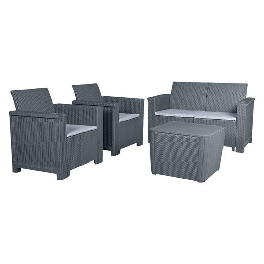 Contour Patio Sets Contour Jabulani Outdoor Patio Set 4-Piece Graphite