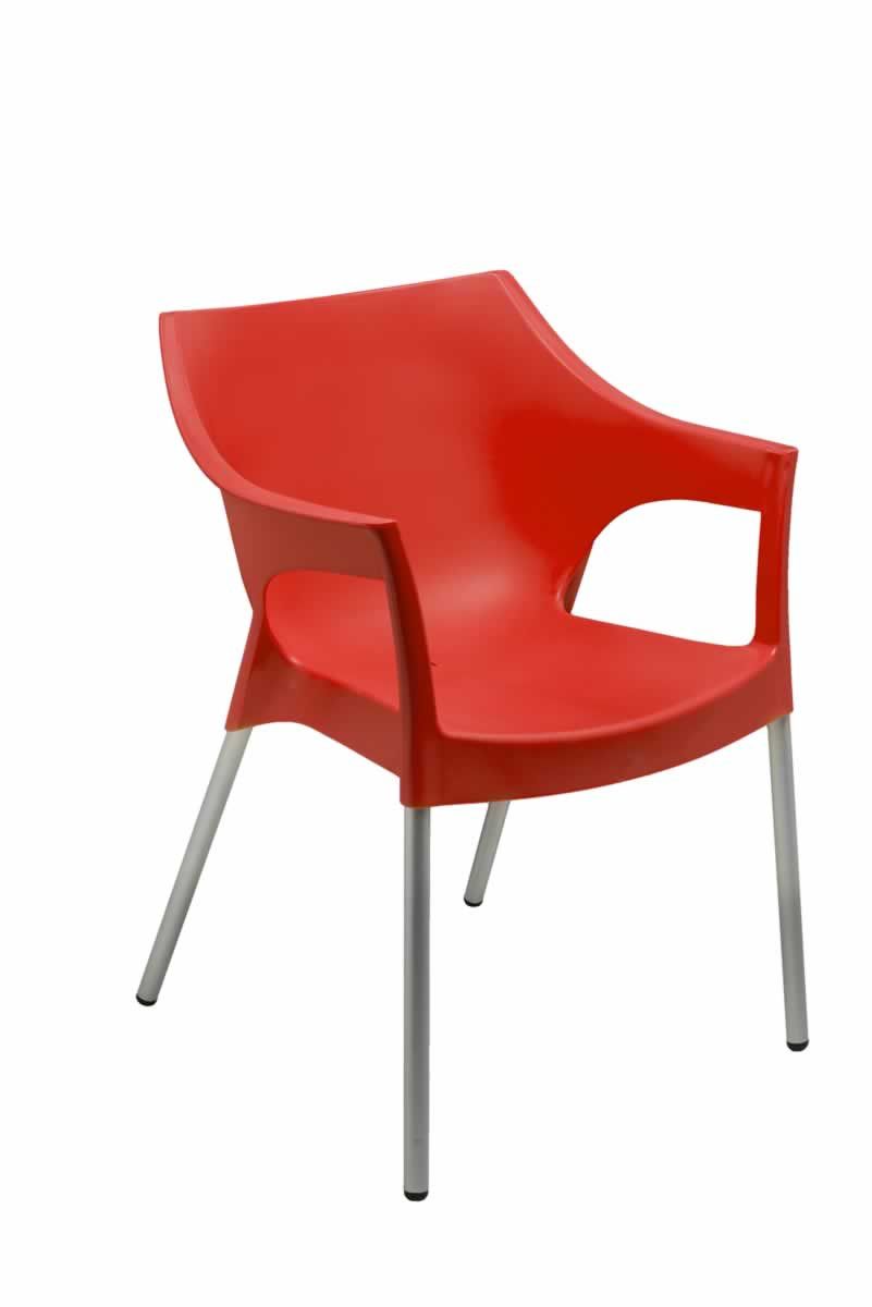 Contour Plastic Chair Red Contour Chelsea Cafe Chair Assorted Colours P3075