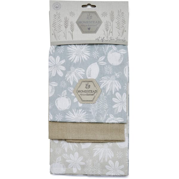 Cooksmart Tea Towels Cooksmart Homestead Tea Towels Set of 3 CSTT2362