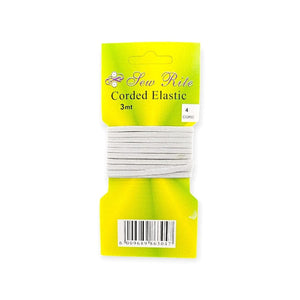 CORD Habby White Elastic 4 Cord Carded
