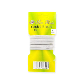 CORD Habby White Elastic 4 Cord Carded