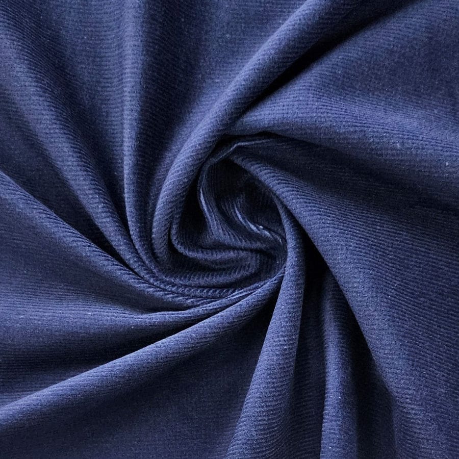 CORDUROY Dress Fabrics Indigo Non-Stretch Corduroy 150cm (7917136576601)