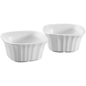 CorningWare Bowls Corningware French White Square Ramekins, 207ml, 2 Piece (7405355663449)