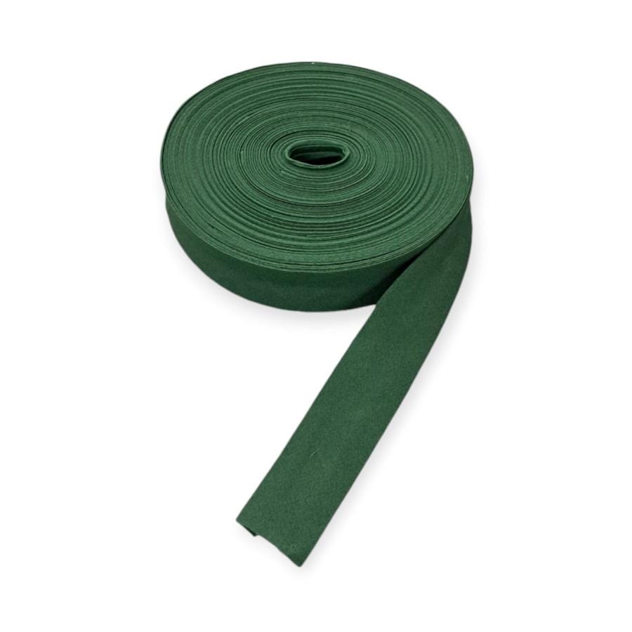 COTTON BINDING Habby Bottle Green Cotton Bias Binding 25mm (7811476979801)