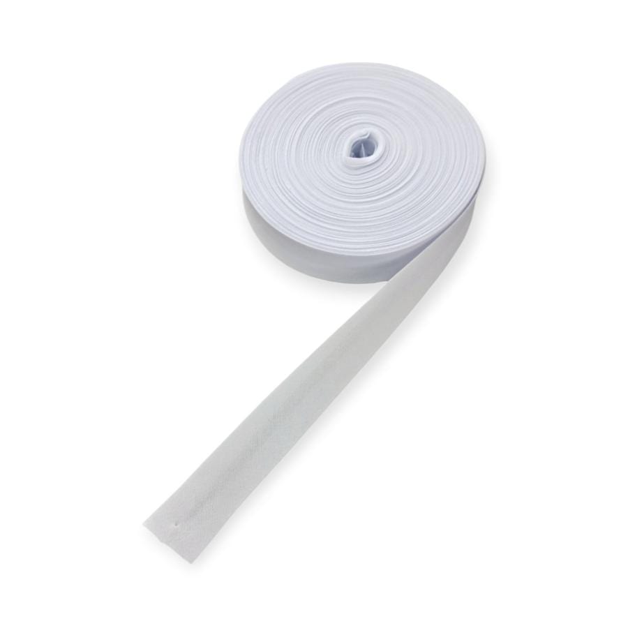 COTTON BINDING Habby White Cotton Bias Binding 25mm (7811476979801)