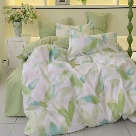 Cotton Co Duvet Cover 3/4 Duvet Cover Set Cotton Co Printed Micro Satin Emaraid Forest Duvet Covers Set