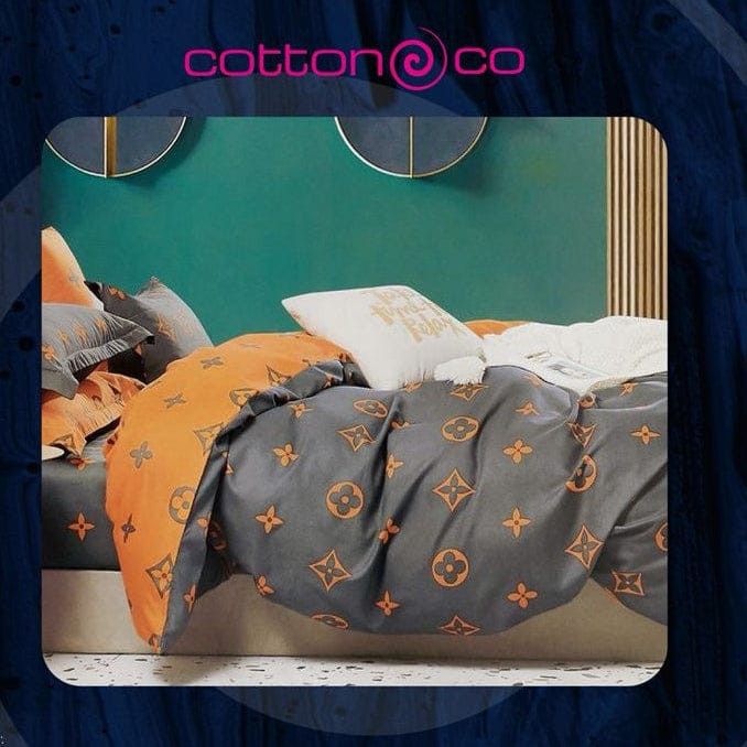 Cotton Co Duvet Cover 3/4 Duvet Cover Set Cotton Co Printed Micro Satin Kayla Duvet Covers Set